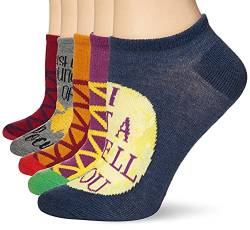 Disney womens Hocus Pocus 5 Pack No Show Casual Sock, Assorted Grey, Fits Sock Size 9-11 Fits Shoe Size 4-10.5 US von Disney