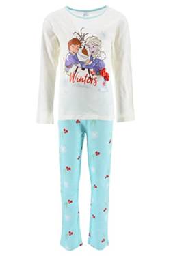 Frozen Mädchen Lang Pyjama Schlafanzug (Weiß,5 Jahre) von Disney