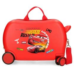 Joumma Disney Cars Rusteze Lightyear Kinderkoffer, Rot, 45 x 31 x 20 cm, Harter ABS-Kunststoff, 24,6 l, 1,8 kg, 4 Räder, Handgepäck, rot, Kinderkoffer von Disney