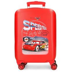 Joumma Disney Cars Speed Trials Kabinenkoffer, rot, 33 x 50 x 20 cm, starr, ABS, seitlicher Kombinationsverschluss, 28,4 l, 2 kg, 4 Doppelräder, Handgepäck, rot, Kabinenkoffer von Disney