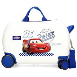 Joumma Disney Cars Trip Kinderkoffer, weiß, 45 x 31 x 20 cm, Hartplastik, 24,6 l, 1,8 kg, 2 Räder, Handgepäck, Handgepäck, Weiß, weiß, kinderkoffer von Disney