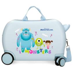 Joumma Disney Monsters Inc Boo Kinderkoffer, Blau, 45 x 31 x 20 cm, Harter ABS-Kunststoff, 24,6 l, 1,8 kg, 4 Räder, blau, Kinderkoffer von Disney