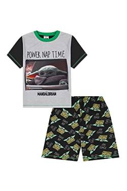 Jungen Disney Star Wars Baby Yoda The Mandalorian Power Nap Short Pyjama-Set Gr. 11 Jahre, grau von Disney