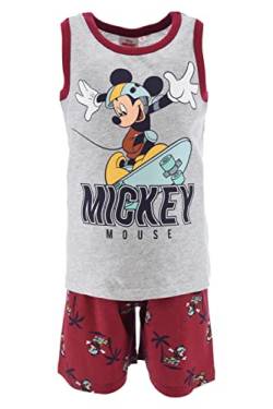 Mickey Mouse Jungen Kurz Pyjama Schlafanzug (Hellgrau,3 Jahre) von Disney
