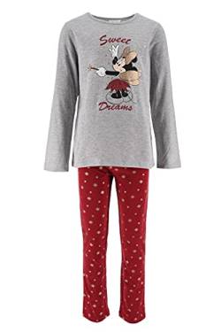 Minnie Mouse Mädchen Lang Pyjama Schlafanzug (Hellgrau,3 Jahre) von Disney