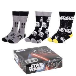 Star Wars Männer Socken verschiedene Designs Mandalorian Boba Fett lustige Strümpfe (DE/NL/SE/PL, Numerisch, 36, 41, Regular, Regular, Grau 2) von Disney