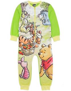 Winnie The Pooh Grüner Einteiler für Mädchen | All-in-One-Fleece-Loungewear | Piglett Tigger Eeyore Rabbit | Kinder-Pyjama-Pyjama-Schlafanzug-Nachtwäsche | Gemütliche Geschenkartikel – 2–3 Jahre von Disney