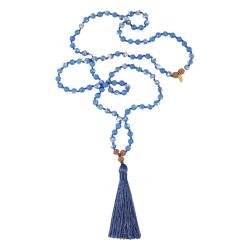 Distrainar 108 Gebetsperlen, 108 Perlen Halskette Halbedelsteine ​​Meditation Halskette, buddhistische Gebetsperlen (Color : B) von Distrainar
