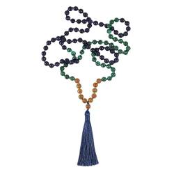 Distrainar 108 Gebetsperlen, 108 Perlen Halskette Halbedelsteine ​​Meditation Halskette, buddhistische Gebetsperlen (Color : G) von Distrainar