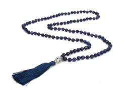 Distrainar 108 Gebetsperlen, lange Perlenkette, 108 Gebetsperlen Halskette, Natursteine, Meditationsschmuck (Color : B) von Distrainar