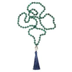 Distrainar 108 Gebetsperlen, lange Perlenkette, 108 Gebetsperlen Halskette, Natursteine, Meditationsschmuck (Color : E) von Distrainar