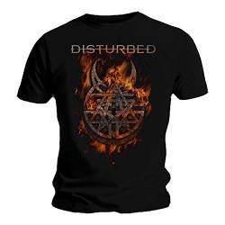 Disturbed Herren T-Shirt Schwarz Schwarz Gr. M, Schwarz von Disturbed