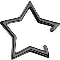 Ditz Ohrklemme Fake Piercing Stern Five Pointed Star Schwarz, Ohrmanschette Ear Cuff Fake Ohrring Helix Ohrpiercing von Ditz