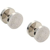 Ditz Paar Ohrstecker Fake Plug Edelstahl Ohrstecker Ohrringe Rund Glitzer Diamant Optik, Fake Ohr Plug mit runden Platten modern Trend Damen Herren Geschenk von Ditz