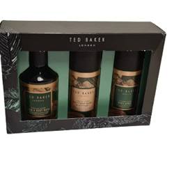 Ted Baker Hair & Body Wash, Body Spray, Anti-Transpirant Deodorant Vintage Amber Opulent Trio Geschenkbox von Divas World