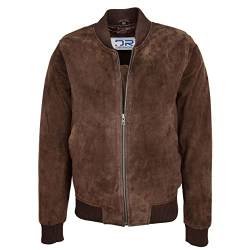 Divergent Retail DR123 Herren Wildleder Bomberjacke Braun, braun, L von Divergent Retail