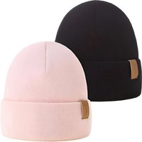 Diyarts Beanie (Modische Wintermütze, 2-St., 2er Set, für Damen und Herren) atmungsaktiv und dehnbar, universell passend von Diyarts