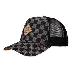 Djinns - Denim Check (Black) - Trucker Cap Meshcap Hat Kappe Mütze Caps von Djinns
