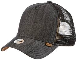 Djinns Herren Trucker Cap Linen 2014 High Fitted schwarz Verstellbar von Djinns