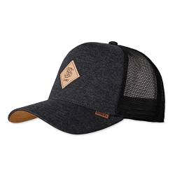 Djinns - Jersey Patch (Charcoal Heather/Black) - Trucker Cap Meshcap Hat Kappe Mütze Caps von Djinns