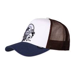 Djinns - Lazy Mermaid (White/Navy/Brown) - Trucker Cap Meshcap Hat Kappe Mütze Caps von Djinns