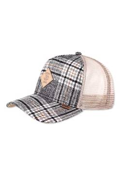 Djinns Trucker Cap HFT Check Tweed Camel Mehrfarbig Beige, Size:OneSize von Djinns