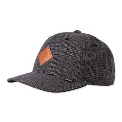 Djinns - Woven Tile (Grey/Black) - 6 Panel TrueFit Curved Visor Dad Cap Baseballcap Hat Kappe Mütze Caps von Djinns