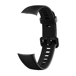 Armband Kompatibel mit Honor Band 5 Fitness Armband - Sport Silikon Uhrenarmband Replacement Wechselarmband Ersatzarmband für Huawei Honor Band 5 Smartwatch (Schwarz) von Dkings