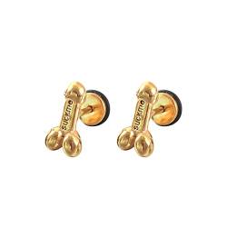 Damen Sexy Ohrstecker Silber 1 Paare Edelstahl Titan Ohrstecker Klein Ohrringe Diamant Ohrschmuck Ohrstecker Herren Ohrringe Mädchen Ohrringe Silber Stecker für Damen Männer Mädchen (Gold) von Dkings