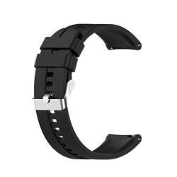 Sport Armband Kompatibel mit Huawei Watch GT 3 / GT 2 46mm Armband Silikon Uhrenarmband Replacement Wechselarmband Ersatzarmband (Schwarz) von Dkings