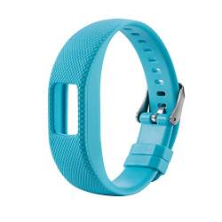 Sportarmband Kompatibel mit Garmin Vivofit 4 Armband - Sport Silikon Uhrenarmband Replacement Wechselarmband Ersatzarmband für Garmin vivofit 4 Smartwatch (L, Blau) von Dkings