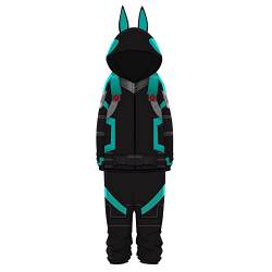 My Hero Academia Onesies Pyjama Bakugś Katsuki Todoroki Shouto Midoriya Izuku Cosplay Einteiler Format Jumpsuit MHA Anime Soft Unisex Nachtwäsche, Typ4, L von Dmspace