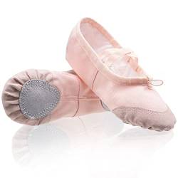 DoGeek Ballettschuhe Gymnastikschuhe Mädchen Tanzschuhe Damen Ballettschläppchen Ballerinas Kinder,Apricot-pink,24 (Bitte bestellen Sie eine Nummer grösser) von DoGeek