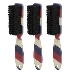 Barber Fade Brush, 3 Stück, Weiche Bart-Fade-Bürste, Ergonomischer Griff, Bart-Styling-Reinigungsbürste, Nacken-Staubwedel, Reinigungsbürste für Männer, Bart-Styling-Schneidzubehör von Doact