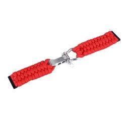 Doact Geflochtenes Uhrenarmband, 24 Mm, Weiches, Stilvolles, Geflochtenes Uhrenarmband, Atmungsaktiver Schnallenverschluss aus Legierung für Smartwatch (Rot) von Doact