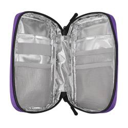 Doact Insulinkühler-Reisetasche, Glättender Reißverschluss, Kompakte Tragbare Diabetiker-Reisetasche, Oxford-Stoff Zur Aufbewahrung (Purple) von Doact