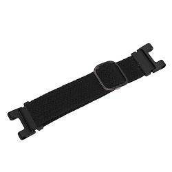 Doact Smartwatch-Armband, Sport-Smartwatch-Armband, Verstellbare Edelstahl-Metallschnalle, Elastisches Nylon, 22 Mm, Schweißfest, Zum Laufen (BLACK) von Doact