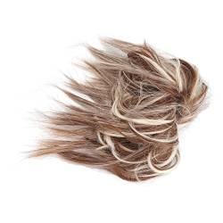 Haarknoten, Haarteil, Erhöhen das Haarvolumen, Unordentlicher Haarknoten, Scrunchie, Gefälschter Pferdeschwanz, Weißer Dutt, Haarteil, Flauschiges, für Frauen für den Täglichen von Doact