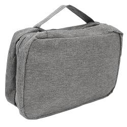 Hängende Reise-Kulturtasche, Hervorragende Detailverarbeitung, Reise-Kulturtasche, Externer Klapphaken, Mehrere Reißverschlusstaschen für Zuhause für Frauen (Grey) von Doact