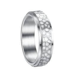 Dochais Ring Herren Damen Edelstahl Außenbreite 6mm bequem, Men Fashion Schmuck Ehering Verlobungsring Freundschaftsring Lifestyle-Ring (12) von Dochais