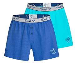 Dock13 Männer Boxershorts (Hellblau/Dunkelblau) (Herren: Medium) von Dock13