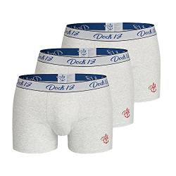 Dock13 Männer Unterhosen (3er Pack Boxershorts Herren) (Grau meliert, x_l) von Dock13