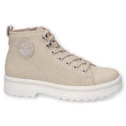 Dockers by Gerli Damen High-Top Sneaker, Frauen Halbschuhe,Turnschuhe,Laufschuhe,schnürschuhe,schnürer,schnürstiefeletten,Natur,40 EU von Dockers by Gerli