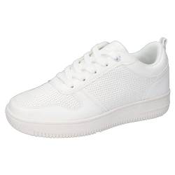 Dockers by Gerli Damen Low-Top Sneaker, Frauen Halbschuhe,Strassenschuhe,Freizeitschuhe,Turnschuhe,Laufschuhe,schnürschuhe,Weiss,40 EU / 6.5 UK von Dockers by Gerli