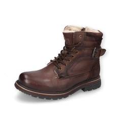 Dockers by Gerli Herren Combat Boots, Männer Stiefeletten,warm gefüttert,kurzstiefel,uebergangsschuhe,uebergangsstiefel,braun,45 EU von Dockers by Gerli