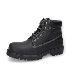 Dockers by Gerli Herren Combat Boots, Männer Stiefeletten,warm gefüttert,Kurzstiefel,uebergangsschuhe,uebergangsstiefel,schwarz,43 EU von Dockers by Gerli