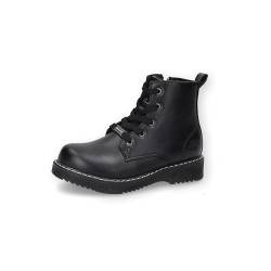 Dockers by Gerli Unisex - Kinder Combat Boots, Jungen,Mädchen Stiefeletten,schnürstiefel,stiefel,bootee,booties,schwarz,33 EU von Dockers by Gerli