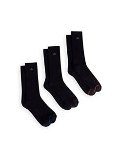 DOCKERS 3 PACK RIBBED CREWS with 1/2 CUSHION BLACK One size - von Dockers