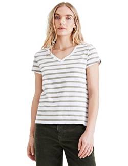 DOCKERS Womens Women's Slim Fit V-Neck Tee T-Shirt, Montara Forest Fog, L von Dockers