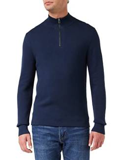 Dockers Herren 1/4 Zip Sweater Pullover, Navy Blazer, M EU von Dockers